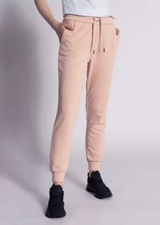 Spodnie damskie - Spodnie dresowe damskie różowe Armani Exchange 8NYP97 YJ1GZ 14AA - grafika 1