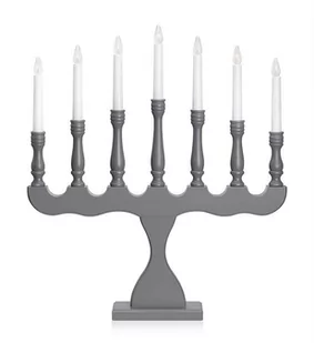 Bożonarodzeniowa lampa świecznikowa Svaneholm szara - Ozdoby bożonarodzeniowe - miniaturka - grafika 1