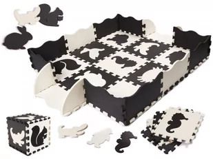 Puzzle piankowe mata dla dzieci 25el. czarno-białe - Maty piankowe - miniaturka - grafika 1