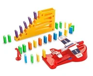 Zabawki zręcznościowe - Gra edukacyjna klocki domino samolot z wyrzutnią - miniaturka - grafika 1