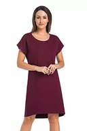 Piżamy damskie - Teyli Luzi damska koszula nocna z bawełny, czerwony, M - miniaturka - grafika 1