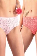 Majtki damskie - Figi damskie bawełniane (2pack) z subtelną koronką na pośladkach LPC 726 Key - miniaturka - grafika 1