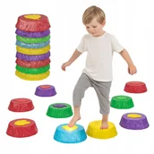 Zabawki i gry sportowe - KAMIENIE BALANSUJĄCE SWIECĄCE TRENING RÓWNOWAGI SENSORYCZNE OGRODOWE 10szt. - miniaturka - grafika 1