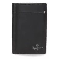 Portfele - Pepe Jeans Staple Portfel Pionowy z Portmonetką Czarny 8,5x11,5x1 cms Skóra, czarny, Talla única, Portfolio pionowe z toreb - miniaturka - grafika 1