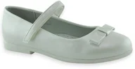 Buty dla dziewczynek - Komunijne eleganckie baleriny dziewczęce Wojtyłko 24421 Białe - miniaturka - grafika 1