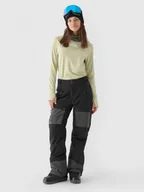 Spodnie sportowe damskie - Damskie spodnie snowboardowe 4F 4FWAW24TFTRF701 - czarne - miniaturka - grafika 1