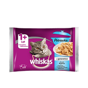 Suplementy i witaminy dla kotów - Whiskas Potrawka w galaretce Smaki rybne 4x85g 18746-uniw - miniaturka - grafika 1