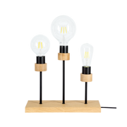 Lampy stojące - Britop Chandelle lampa stołowa 3-punktowa dąb olejowany/czarny 84149374 84149374 - miniaturka - grafika 1