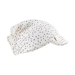 Chustka bambusowa z daszkiem na gumce - Kamyczki beż 38-42 cm - Czapki dla dzieci - miniaturka - grafika 1