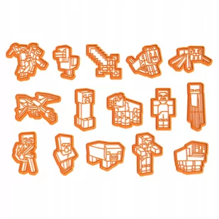 Foremki ciastek Minecraft Zestaw 15 szt. Wykrawacz - Formy do ciast Foremki ciastek Minecraft Zestaw 15 szt. Wykrawacz - Formy do ciast - miniaturka - grafika 1