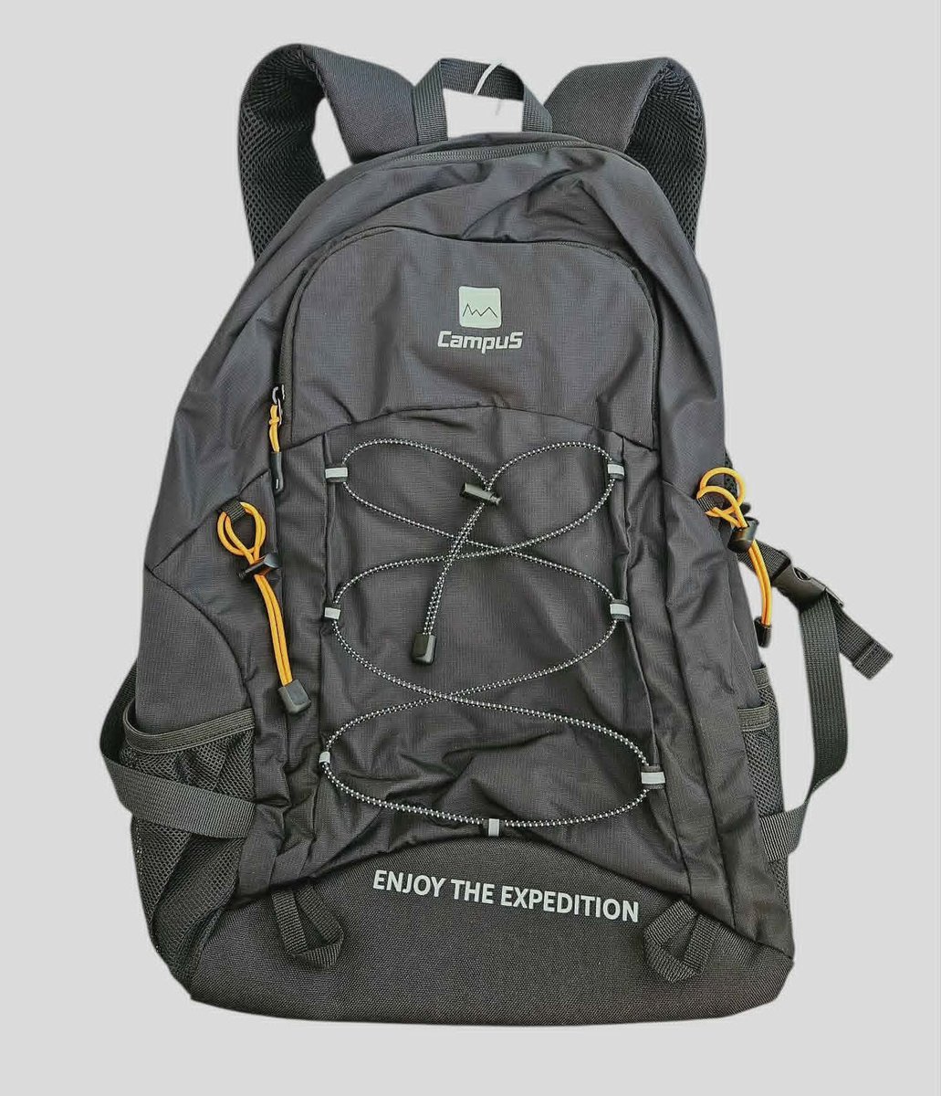 PLECAK CAMPUS OUTDOOR ADVENTURE 35 L ENJOY THE EXPEDITION CZARNY POMARAŃCZOWE SZNURKI