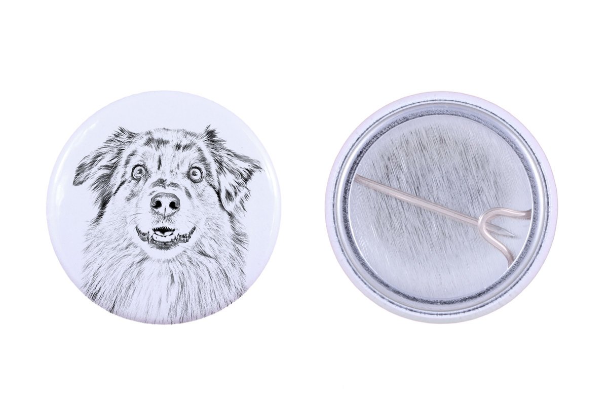 Owczarek australijski, Aussie - przypinka z twoim psem, dodaj własne foto, marka Art-Dog