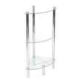 Szafki łazienkowe - Regał łazienkowy chrom 28,5 x 27,5 x 73 cm AWD Interior - miniaturka - grafika 1