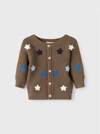 Swetry damskie - NAME IT Kardigan 13207107 Brązowy Regular Fit - miniaturka - grafika 1
