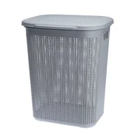 Kosze na bieliznę - Kosz na bieliznę 50 l WILLOW jasnoszary - miniaturka - grafika 1