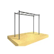 Wyposażenie sportowe i gimnastyczne - Drążek ogrodowy drabinka gimnastyczna pozioma Street workout UNDERFIT UF9883 - miniaturka - grafika 1