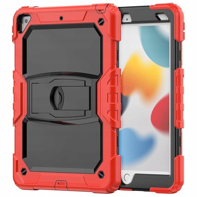 Etui Case na Tablet iPad Air 2/Pro 9.7 2018/2017 z Paskiem Czarny Czerwony