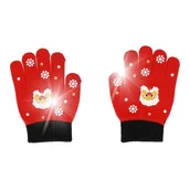 Rękawiczki rowerowe - RĘKAWICZKI DO EKRANÓW DOTYKOWE UNIWERSALNE MIKOŁAJ ŚWIĄTECZNE CIEPŁE - miniaturka - grafika 1