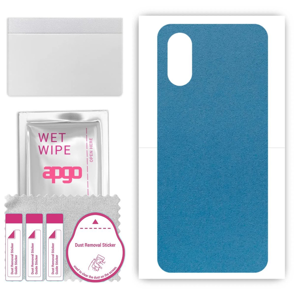 Folia naklejka skórka strukturalna na TYŁ Zamsz do Sony Xperia 10 VI - Zamsz Niebieski - apgo SKINS