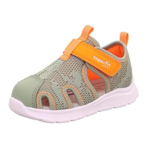 Superfit Chłopięce sandały Wave, jasnozielony, pomarańczowy 7500, 21 EU