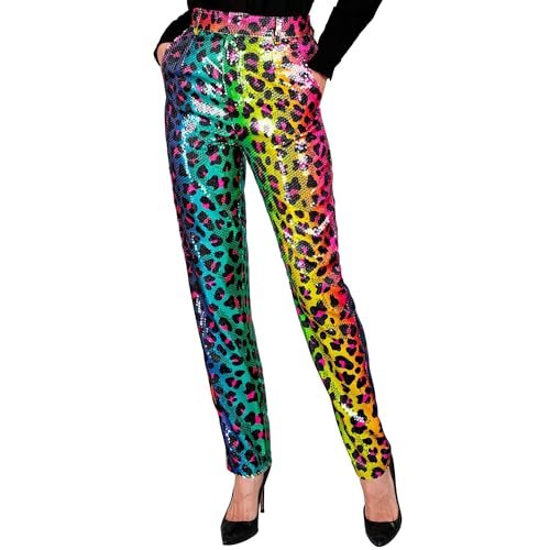 WIDMANN MILANO PARTY FASHION - Cekinowe spodnie damskie Party Fashion, Disco Fever, Schlagermove, spodnie damskie, zwierzęcy print