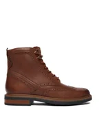 Botki męskie - Clarks Kozaki Newford LaceBT 26183376 Brązowy - miniaturka - grafika 1