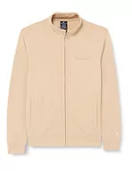 Bluzy męskie - Champion Męska bluza Legacy American Classics Heavy Power blend Terry z małym logo na zamek błyskawiczny, ciemnobrązowa, XXXL - miniaturka - grafika 1