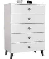 Komody - Biała Komoda Z Szufladami Na Nóżkach P2-S52 - miniaturka - grafika 1