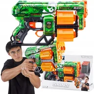 Zabawki militarne - ZURU X-SHOT SKINS WYRZUTNIA DREAD CAMO MORO PISTOLET NA NABOJE + 12 NABOJÓW - miniaturka - grafika 1