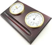 Termometry domowe - Giftdeco Ekskluzywna biurkowa stacja pogody - barometr, higrometr i termometr 28.5160 - miniaturka - grafika 1