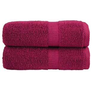 vidaXL Ręczniczki premium SOLUND, 2 szt., bordowe, 30x50 cm, 600 g/cm² - Ręczniki - miniaturka - grafika 1