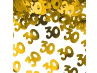 Dekoracje sali - Konfetti na trzydziestkę złote - 15 g - miniaturka - grafika 1