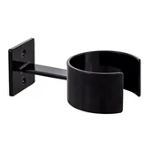 Meble fryzjerskie - Uchwyt do suszarki loft, industrialny Akali PRO D80 czarny, barber, stalowy - miniaturka - grafika 1