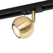 Lampy sufitowe - QAZQA Spot szynowy czarny ze złotem 1-fazowy - Gissi - miniaturka - grafika 1