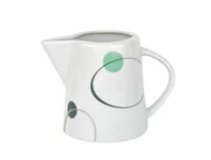 Dzbanki i imbryki - Dzbanek na mleko 22cl porcelana biała z dekoracją - miniaturka - grafika 1
