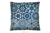 Poduszki - Poduszka niebieska we wzory LUCENS - miniaturka - grafika 1