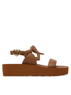 LOVE MOSCHINO Sandały JA16054I1MIA0201 Brązowy - Sandały damskie - miniaturka - grafika 1