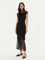 Sukienki - Calvin Klein Sukienka codzienna K20K207919 Czarny Regular Fit - miniaturka - grafika 1