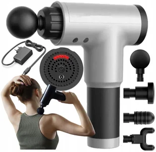 MASAŻER DO MASAŻU CIAŁA MASSAGE GUN PRO Z AKUMULATOREM MOCNY - Masażery - miniaturka - grafika 1
