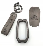 Akcesoria motoryzacyjne - 3w1 TOYOTA ETUI na kluczyk pilot + BRELOK skórzany Land Cruiser Corolla itd - miniaturka - grafika 1