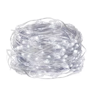 Lampki 100 Led Choinkowe Drucik Na Prąd Zimna Biel - Oświetlenie świąteczne - miniaturka - grafika 1