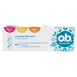 O.B. ProComfort Trio Tampony Mini 8 sztuk i Normal 8 sztuk i Super 8 sztuk - Tampony - miniaturka - grafika 1