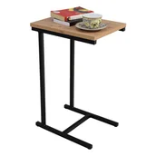 Ławy i stoliki kawowe - Industrialny Stolik Czarny Boczny + Dąb Artisan W8-A14 - miniaturka - grafika 1