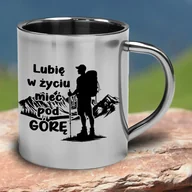 Kubki - Kubek ze stali nierdzewnej dla mężczyzny - Lubię w życiu mieć pod górę - miniaturka - grafika 1