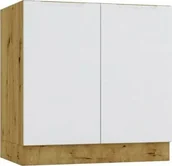 Szafki kuchenne - Stolkar Szafka kuchenna stojąca ISABEL D80 szary mat/dąb artisan STOLKAR - miniaturka - grafika 1