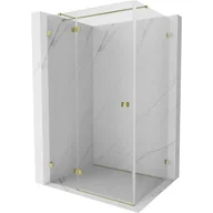 Kabiny prysznicowe - Mexen Lunar T kabina prysznicowa uchylna lewa 140 x 80 cm, transparent, złota - 834T-140-080-50-00-L - miniaturka - grafika 1