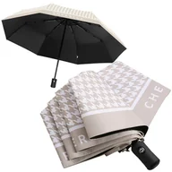 Parasole - Parasol Umbrella Automat Pepitka Kremowa Par09Wz2 - miniaturka - grafika 1