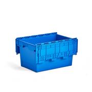 Pojemniki biurowe - Plastikowy pojemnik transportowy GAYLE, 600x400x340 mm, 58 L, niebieski - miniaturka - grafika 1