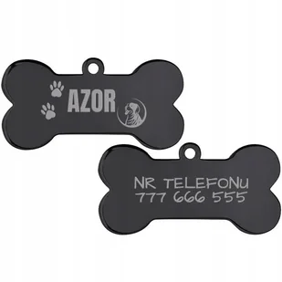 Stylowa Adresówka dla Psa Telefon Imie Grawer Wzo - Akcesoria podróżnicze - miniaturka - grafika 1