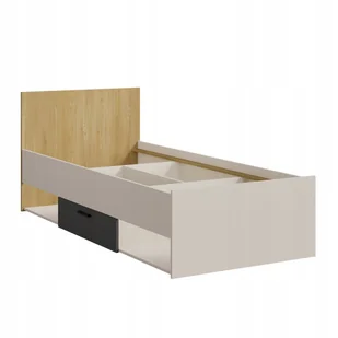 Łóżko młodzieżowe z szufladą Billz 90x200 Kaszmir/Dąb Cremona - Łóżeczka i kojce - miniaturka - grafika 1